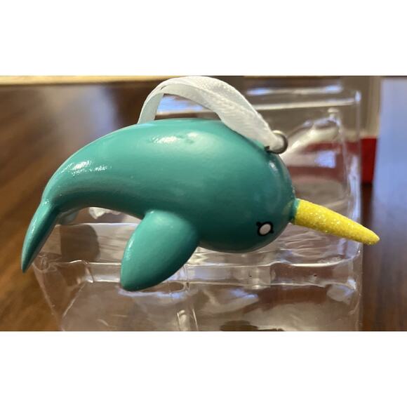 Hallmark Narwhal Whale Dolphin With Tusk Ornament Holiday Decoration Magic Cute - Picture 4 of 5